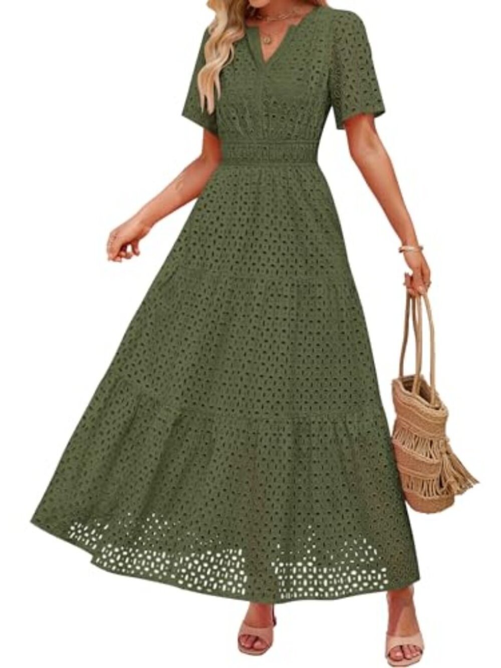 🆕 Womens Summer Dresses Formal Cozy Short Sleeve Dress Summer Wedding Floral